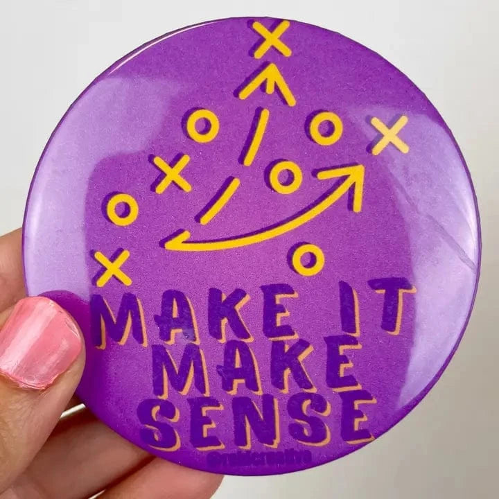 Purple Make Sense Gameday Button