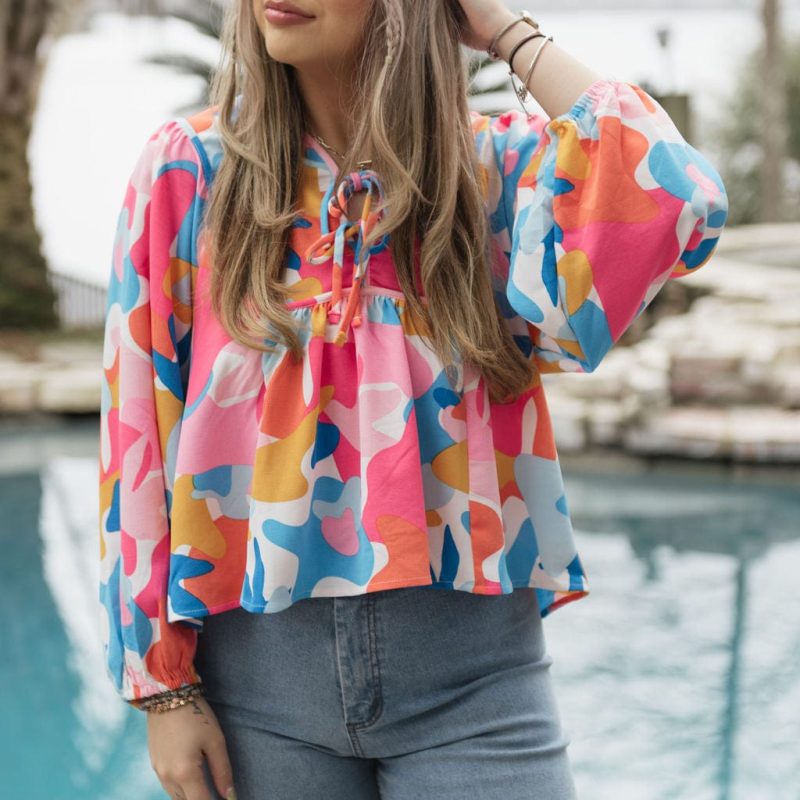 Pink Vivey Hello There Top