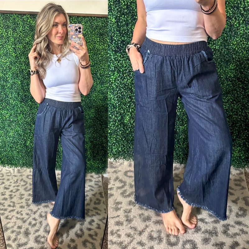 Send it On Wide Leg Denim Pants