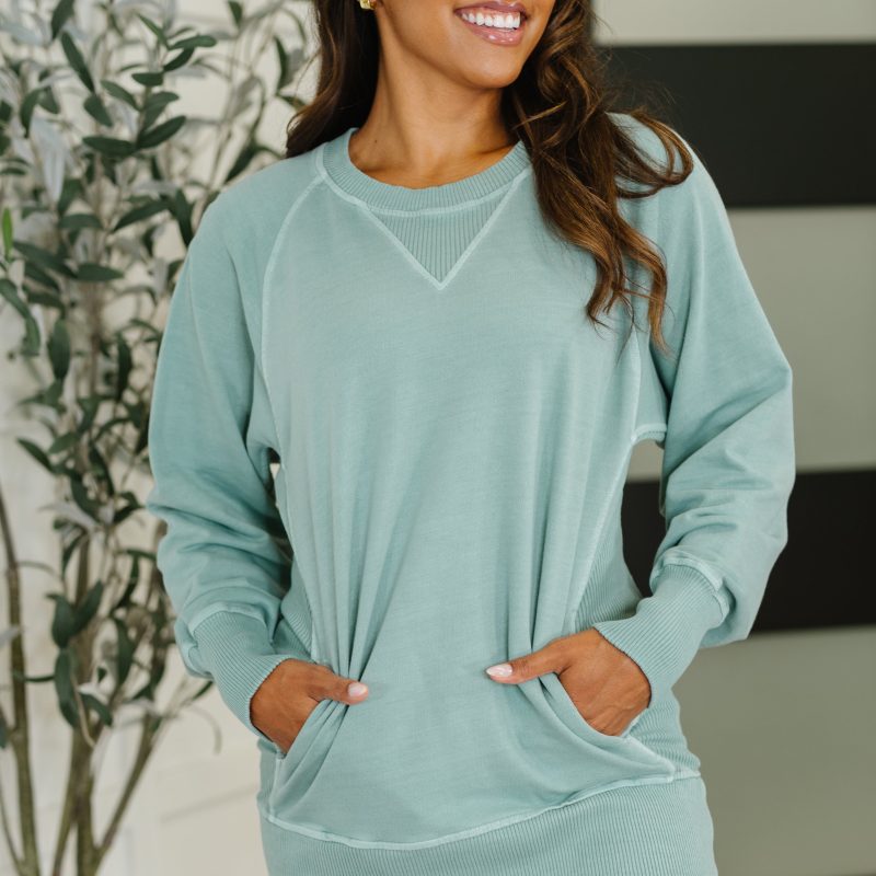 For the Experience Relaxed Pullover in Ash Blue